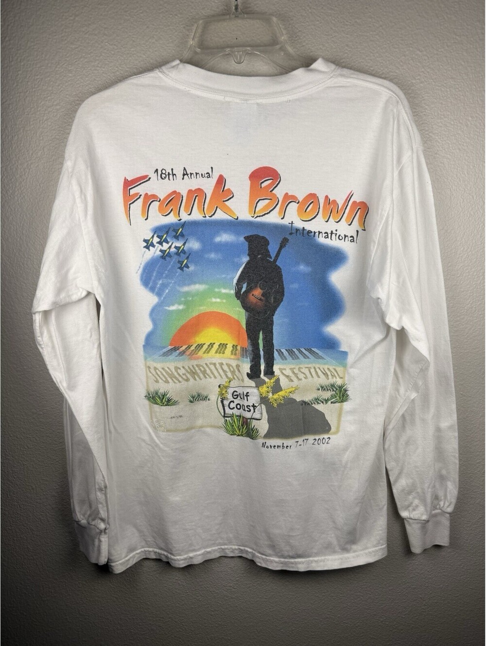 Vintage Y2K Frank Brown Songwriters Festival 2002 LS Shirt Mens M Graphic USA
